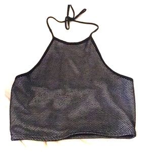 Netted cropped halter